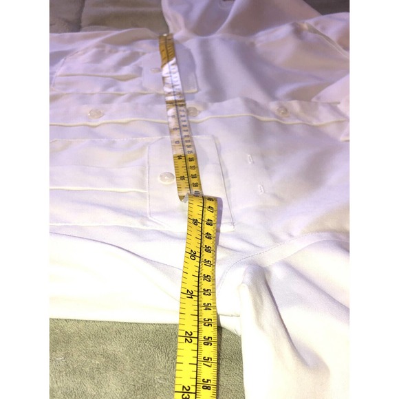 MH Pilot White Button up Work Shirts Lot of 2 Size 16 NWOT - Picture 7 of 10